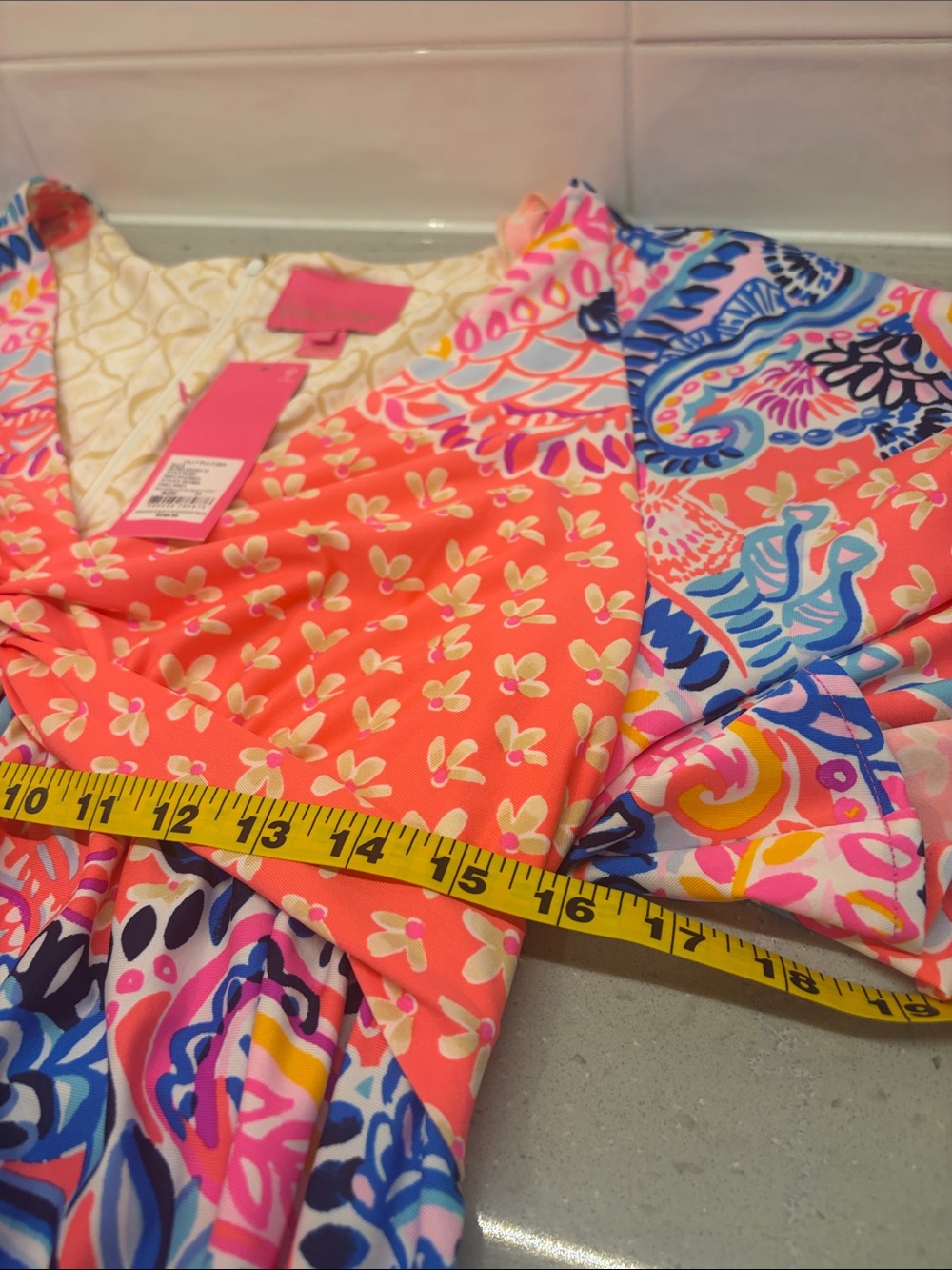 NWT Lilly Pulitzer Minka Twist-Front Maxi Dress in Coral Spritz Beach Bungalow - Picture 9 of 12